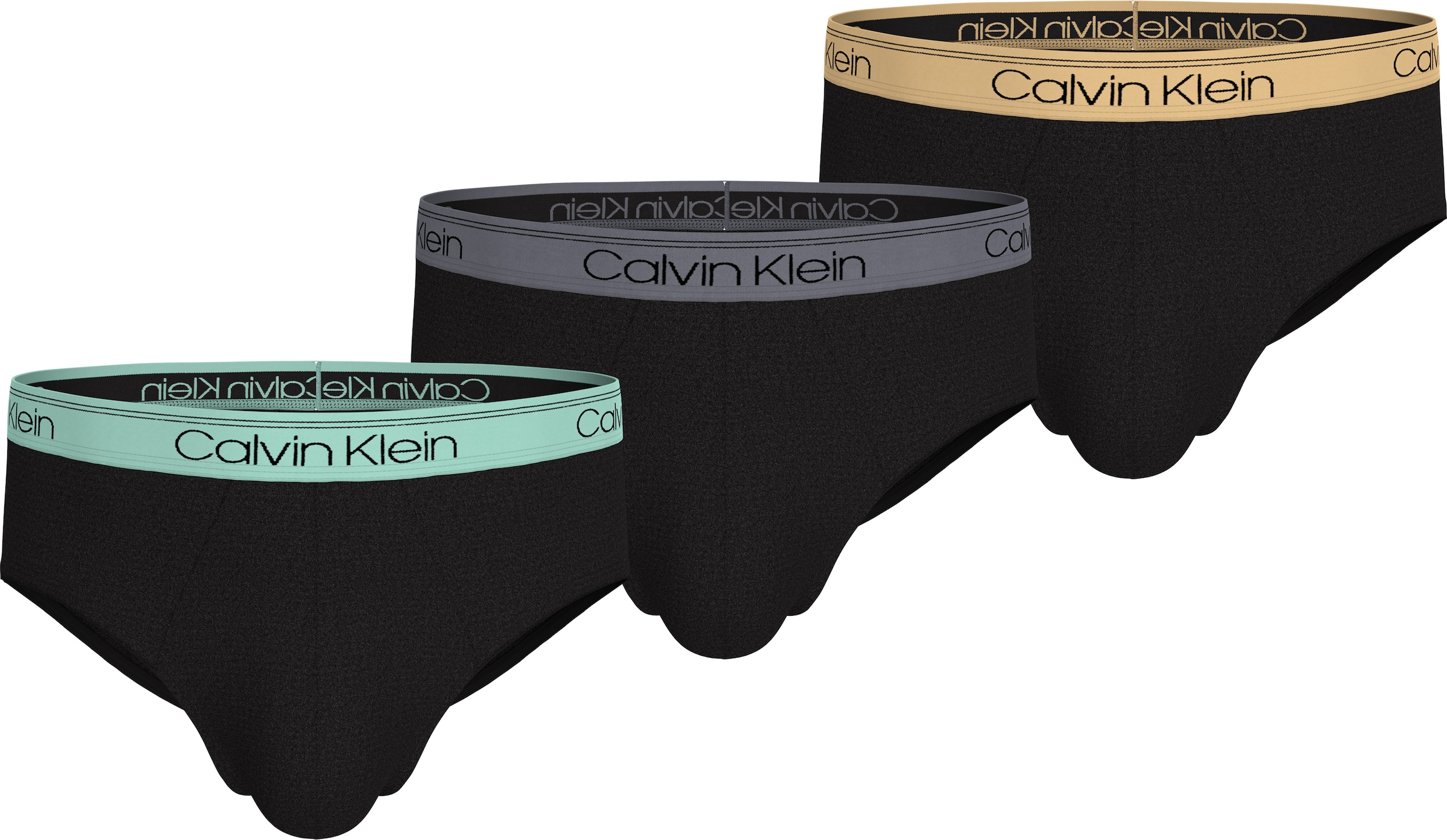 Calvin Klein Underwear Hipster »HIP BRIEF 3PK«, 3er-Packer Packung, mit Logo-Elastikbund