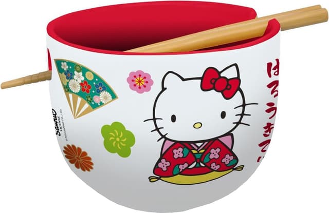 Konix Hello Kitty skål og spisepindesæt