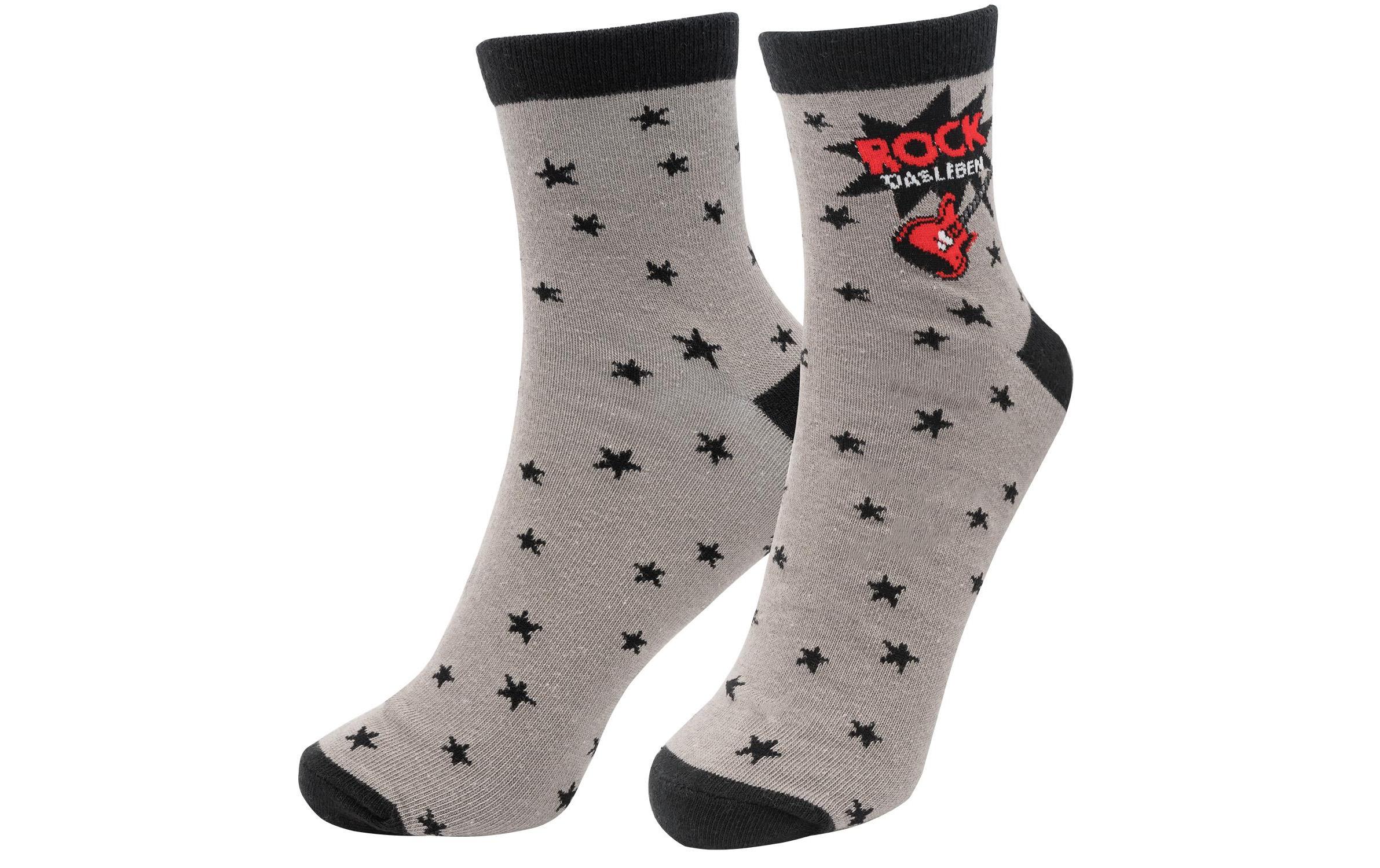 Socken Rock das Leben Grösse 41 - 46, waschbar (40 Grad)Humorvolle Zaubersocken, ideal als Geschenk