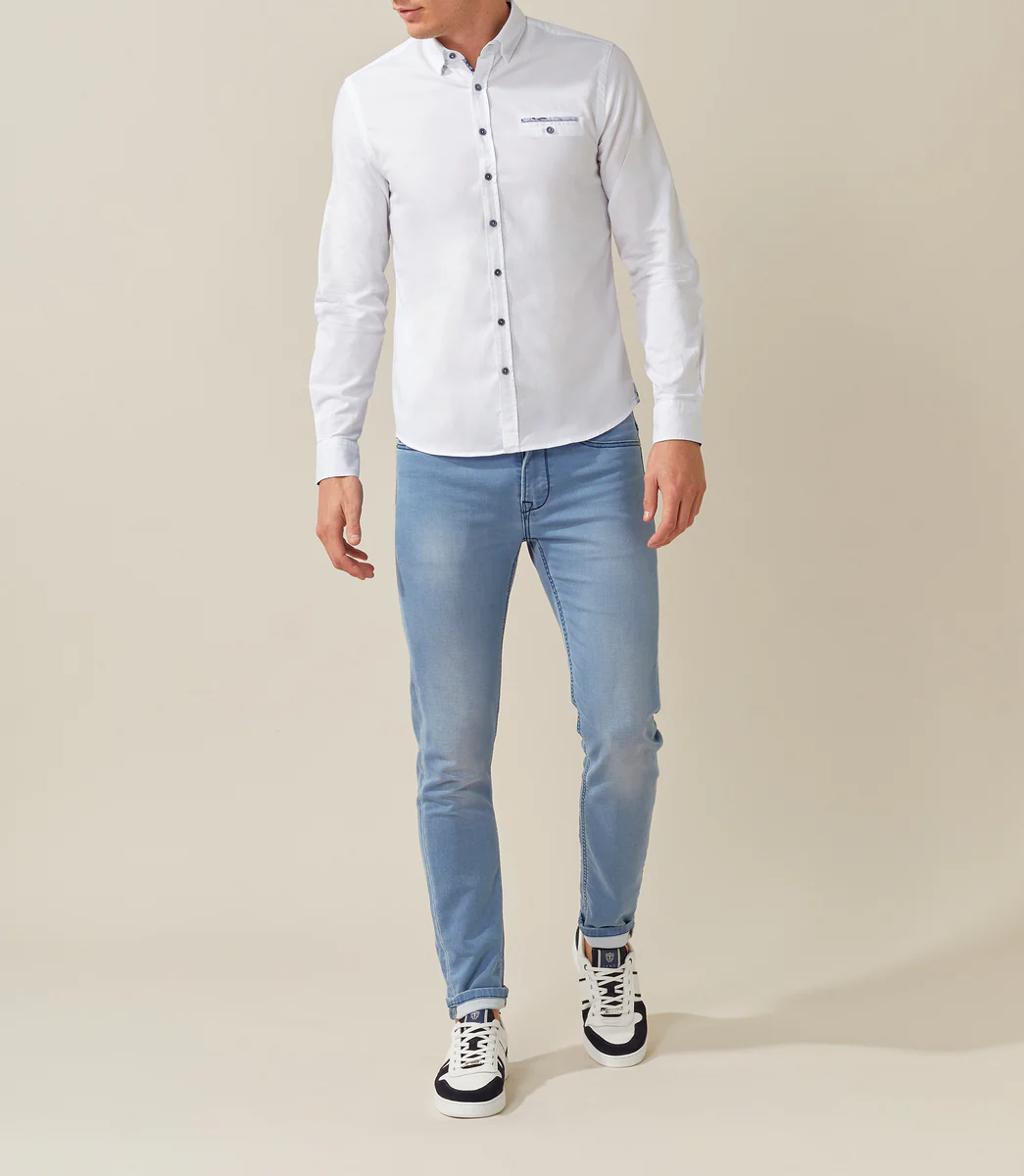 Chemise casual coton blanc 