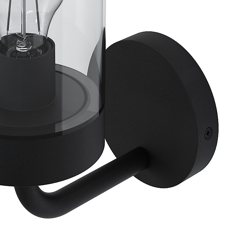 Applique murale montante Caprera E27 25W IP44 GoodHome noir