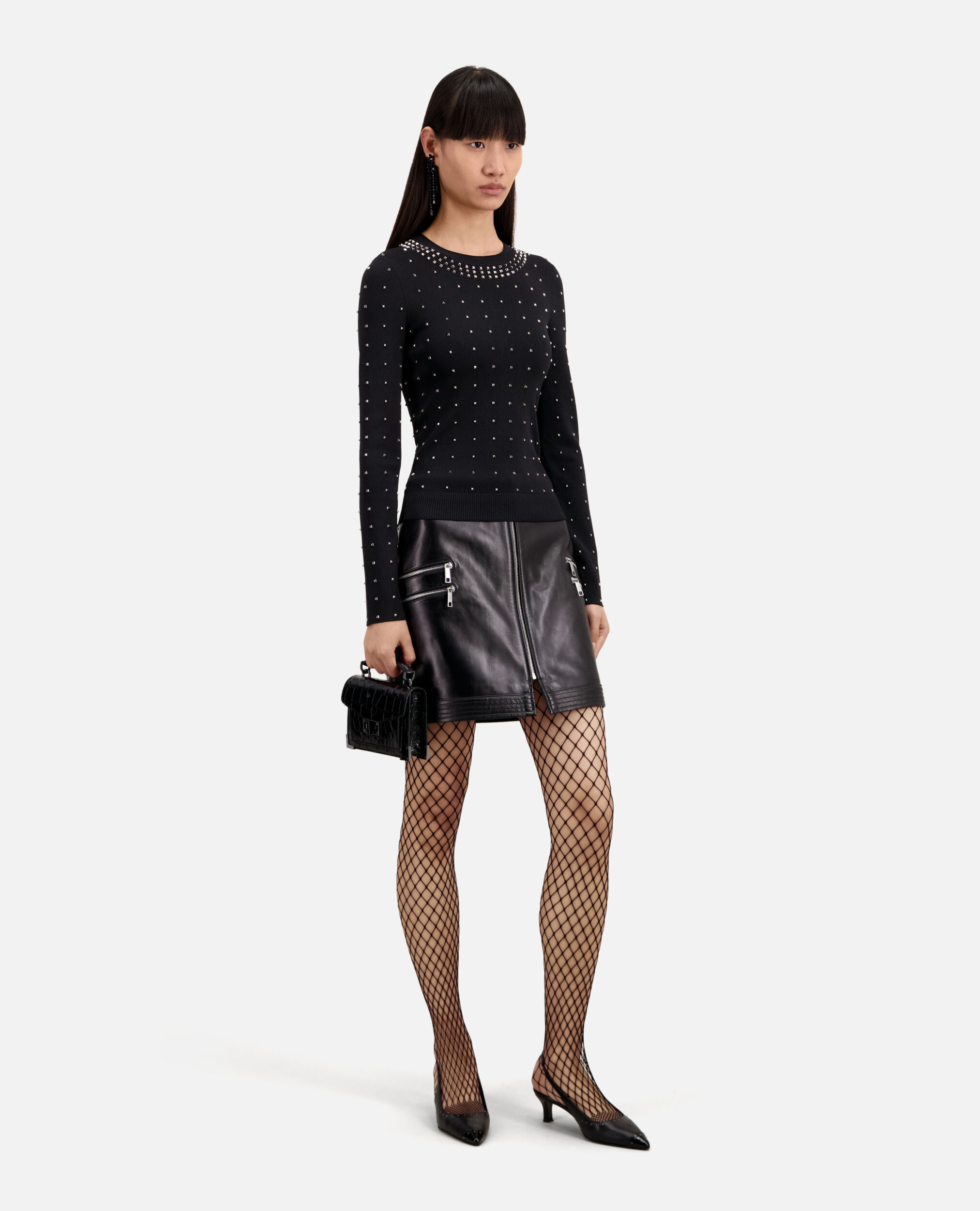 Black sweater with spikes