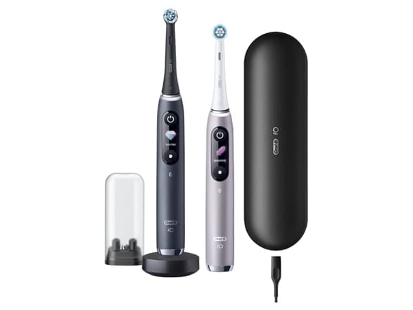Oral-B iO 9 Series Duo elektriske tannbørster - svart og rosa