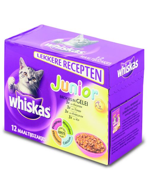 Whiskas Multipack Maaltijdzakjes Junior 100 g - Kattenvoer