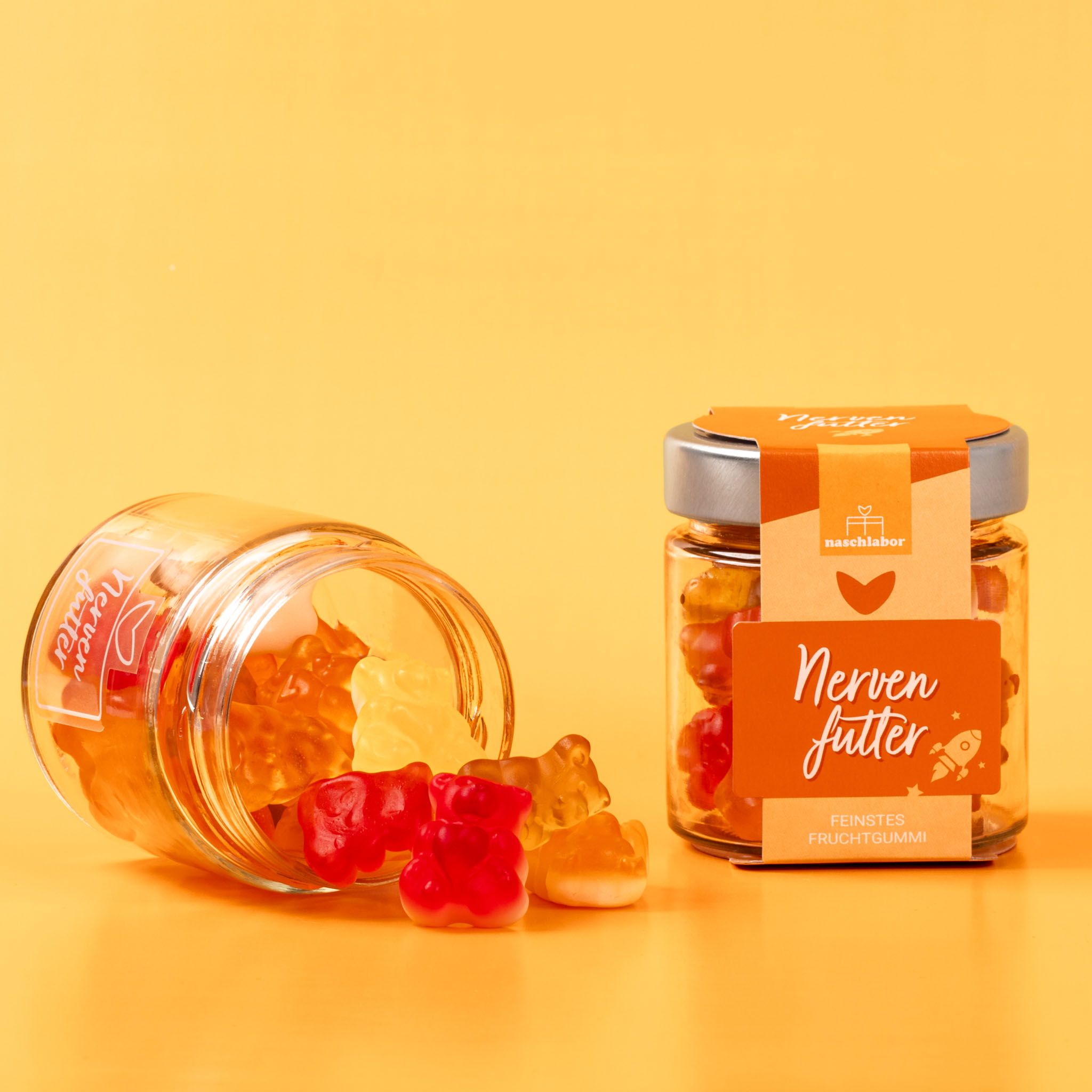naschlabor 8 Gläser Fruchtgummi Nervenfutter Groß-Verpackung