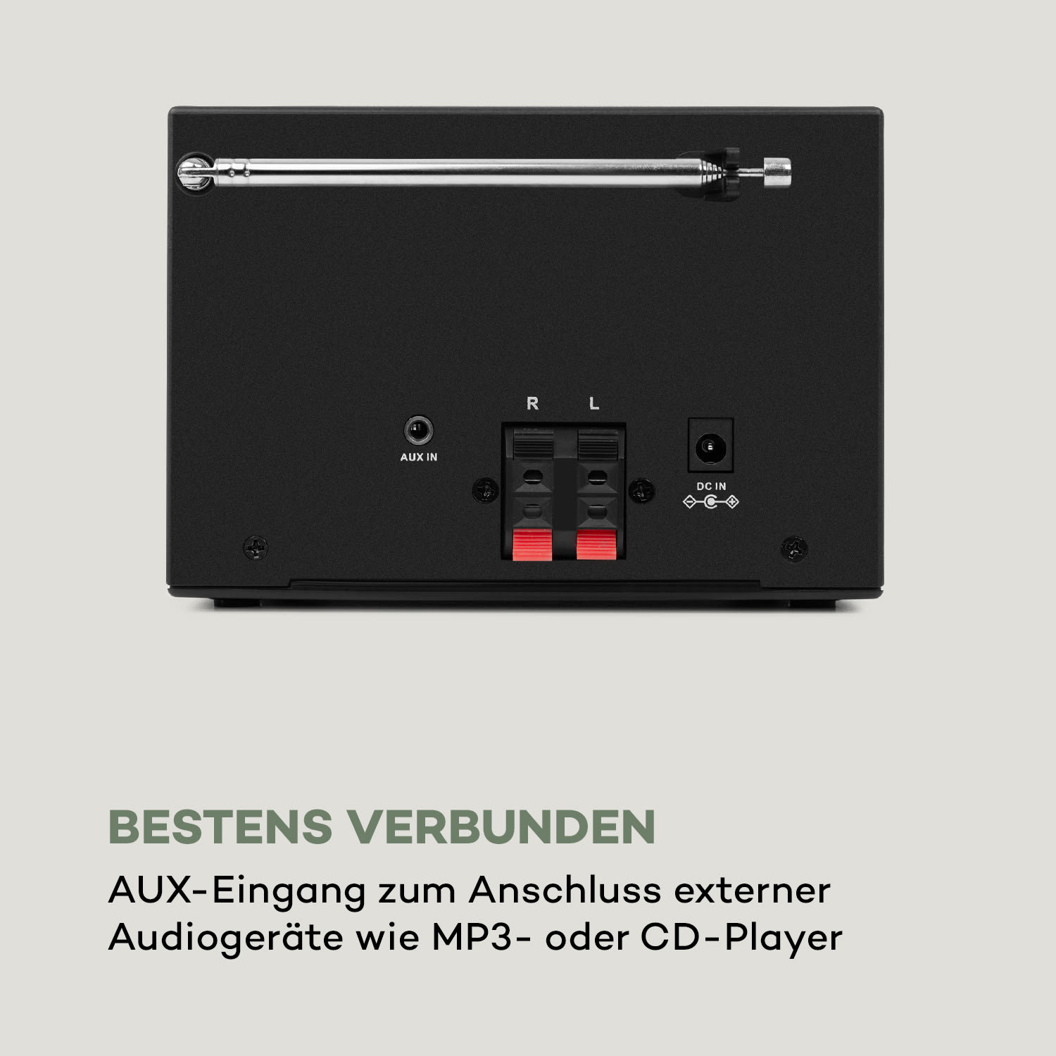 Streamo Stereoanlage mit Internetradio WLAN DAB+ UKW CD-Player BT silber Silber