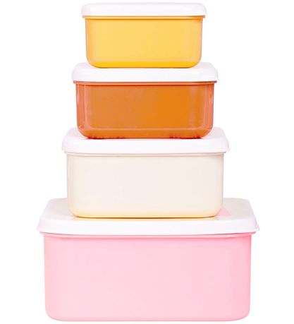 A Little Lovely Company Brotdosen-Set - 4 st. - Regenbogen