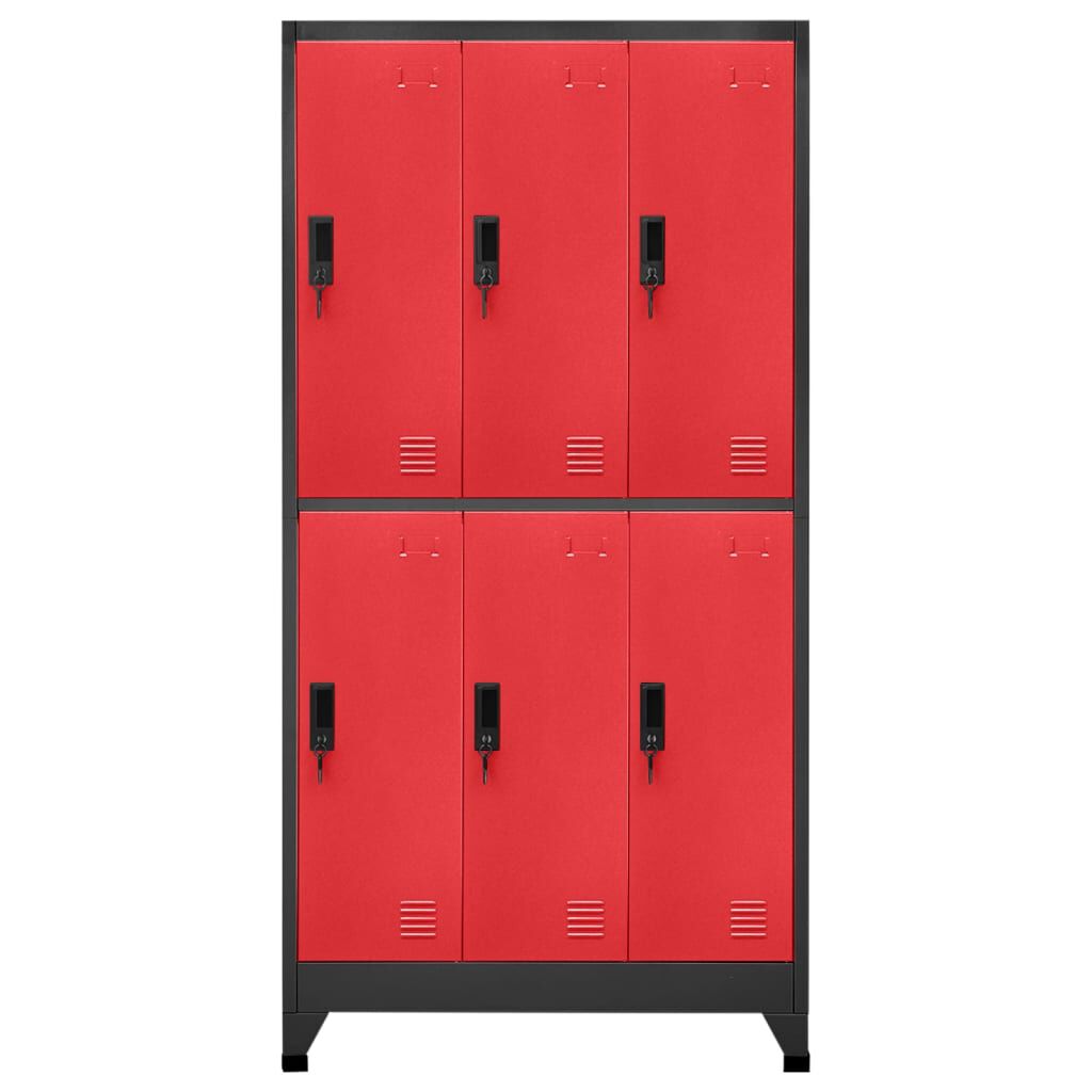 vidaXL Afsluitbare kast antracietrood 90x45x180 cm