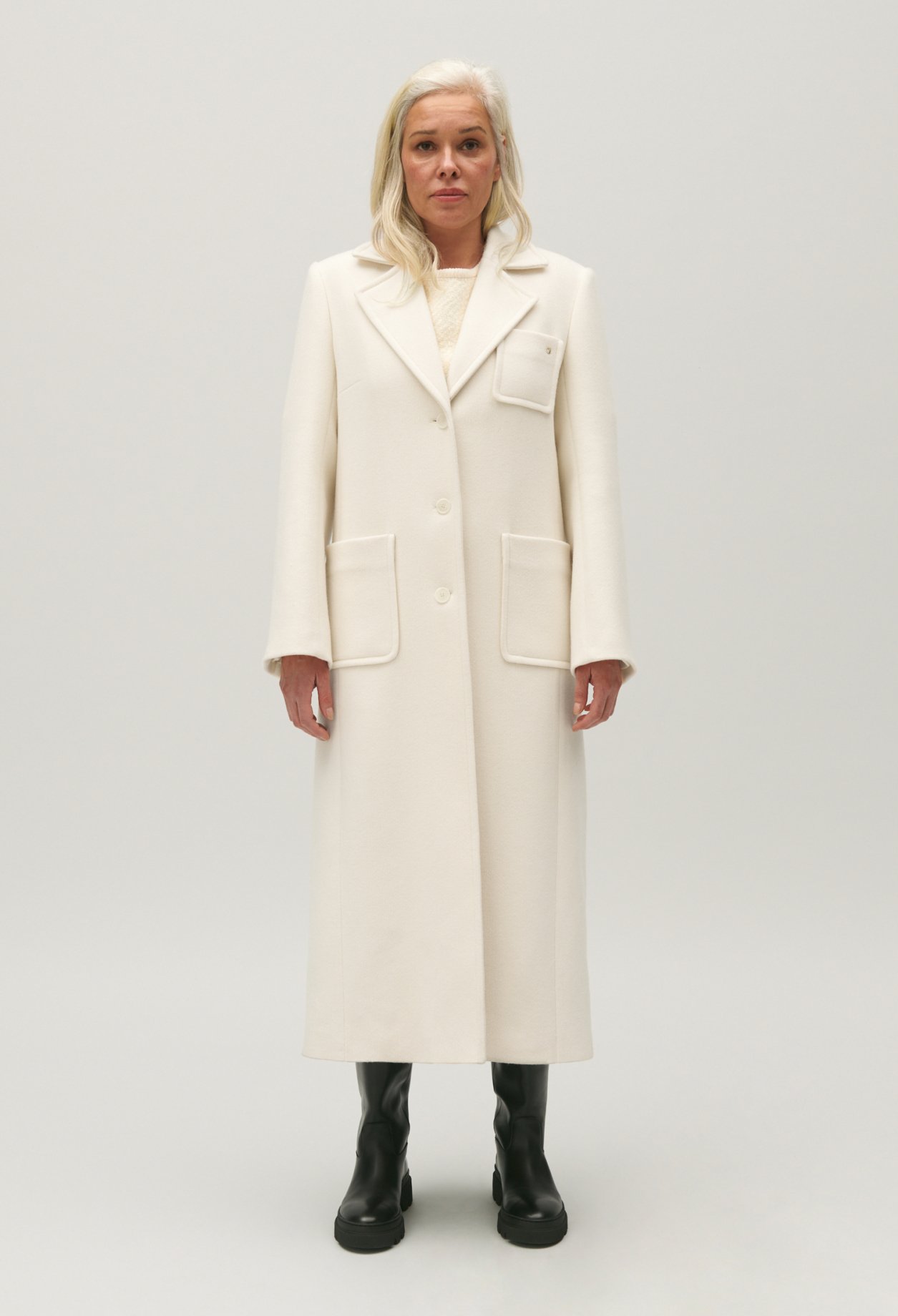 Manteau long ivoire