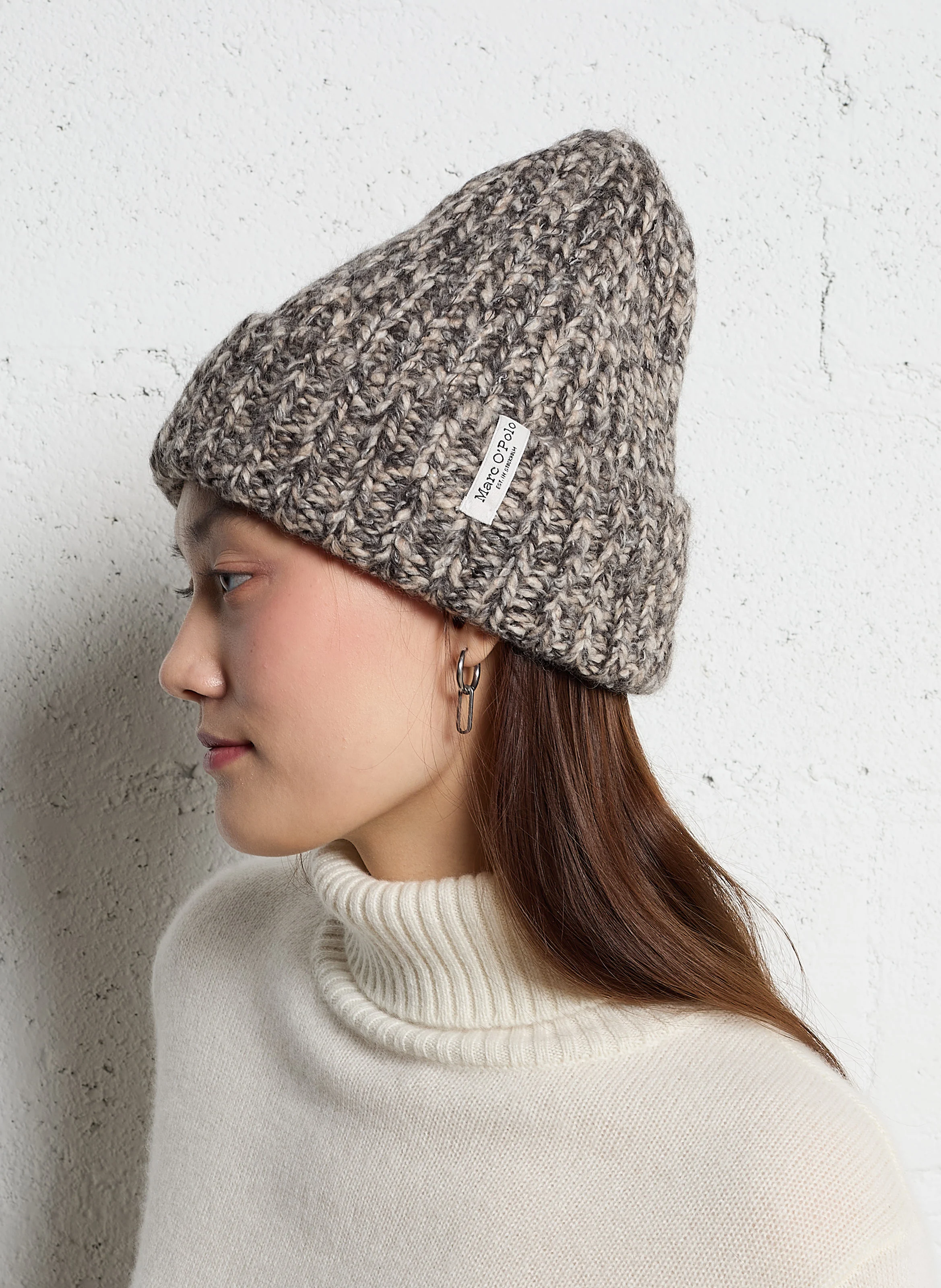 Bonnet en laine mélangée | Marron