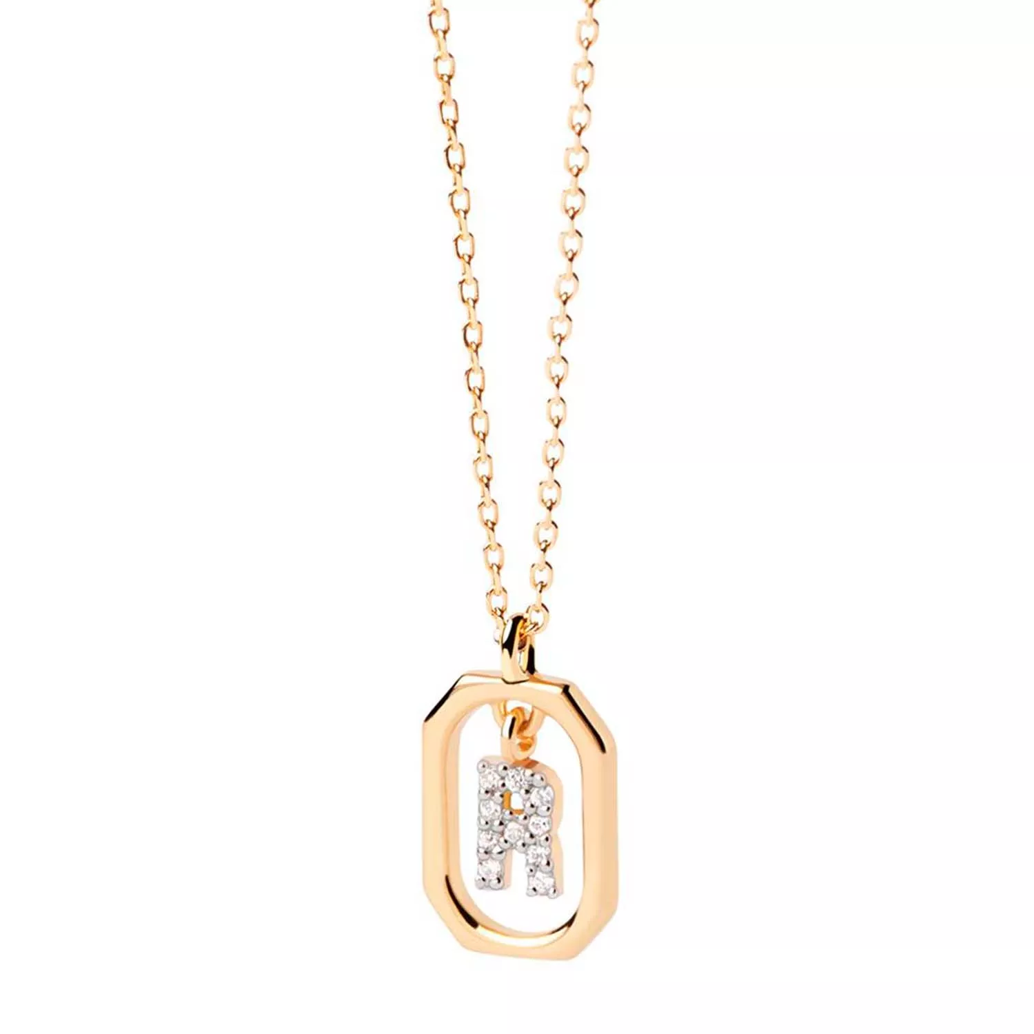 PDPAOLA Mini Letter Halskæde 18 kt. Forgyldt Sølv CO01-529-U