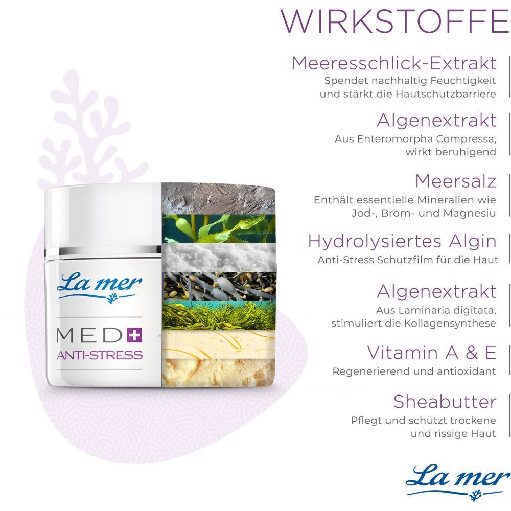 LA MER MED+ Anti-Stress Reichhaltige Nachtcreme ohne Parfum