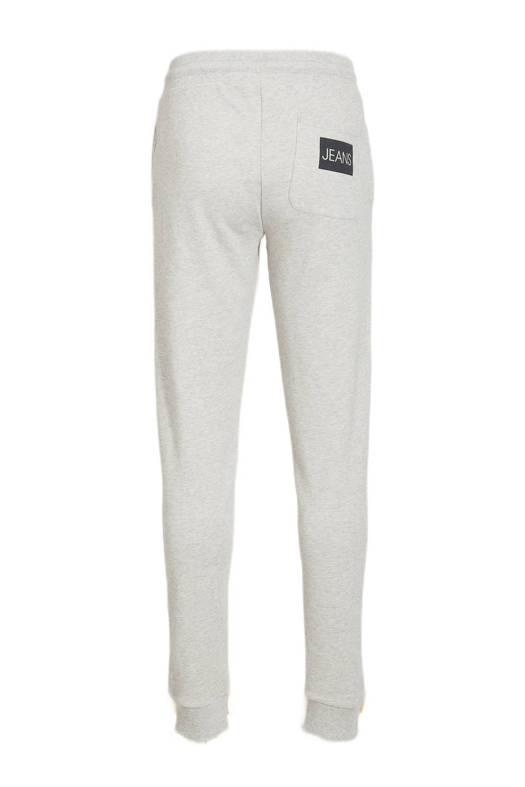 CALVIN KLEIN JEANS regular fit joggingbroek van katoen grijs melange
