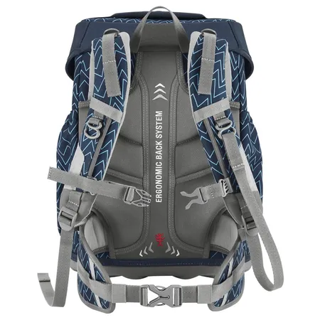 Step by Step BASIS Schulranzen-Set Blue Lines, 4-teilig