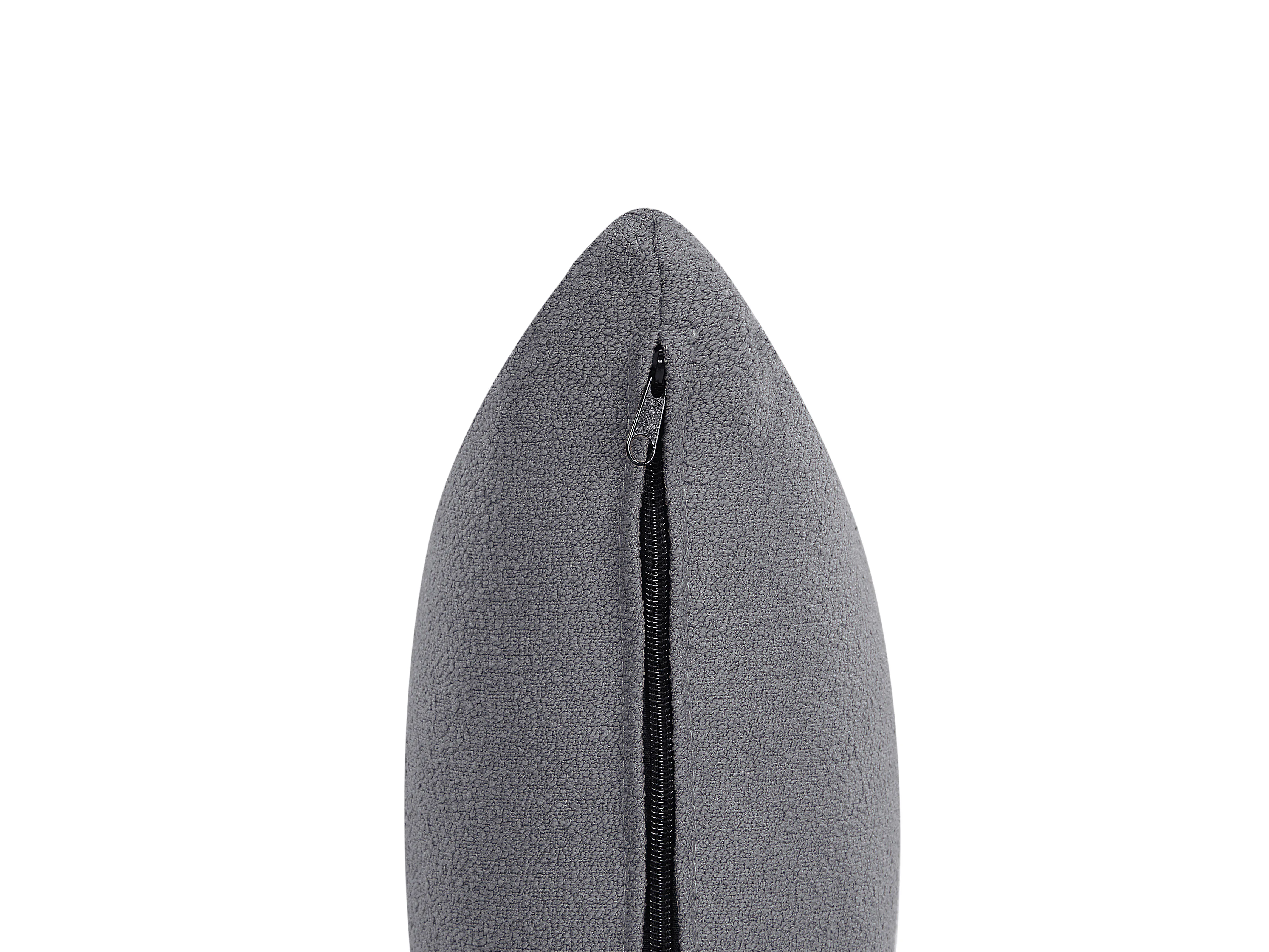 Rechtszijdige chaise longue CHEVANNES Bouclé Donkergrijs