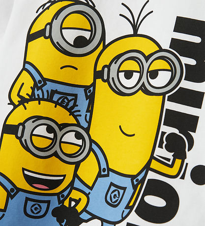 Name It T-Shirt - NmmChristmas Minions - Bright White