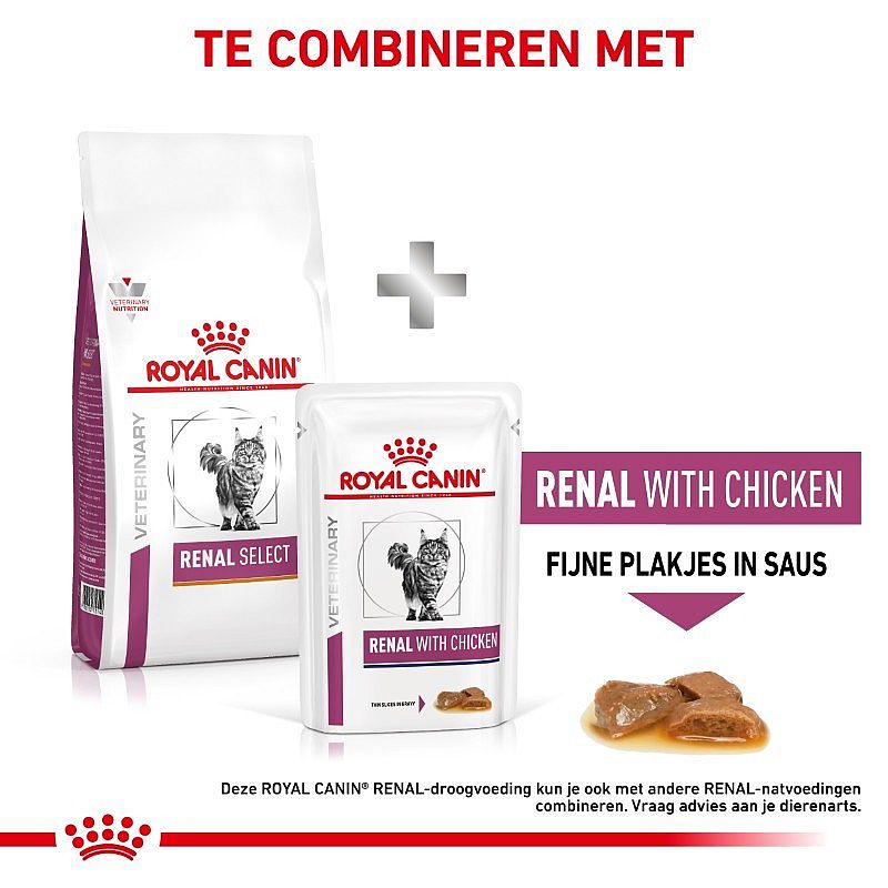 Royal Canin Renal Select Kat Kattenvoer voor ondersteuning van de nierfunctie van volwassen katten