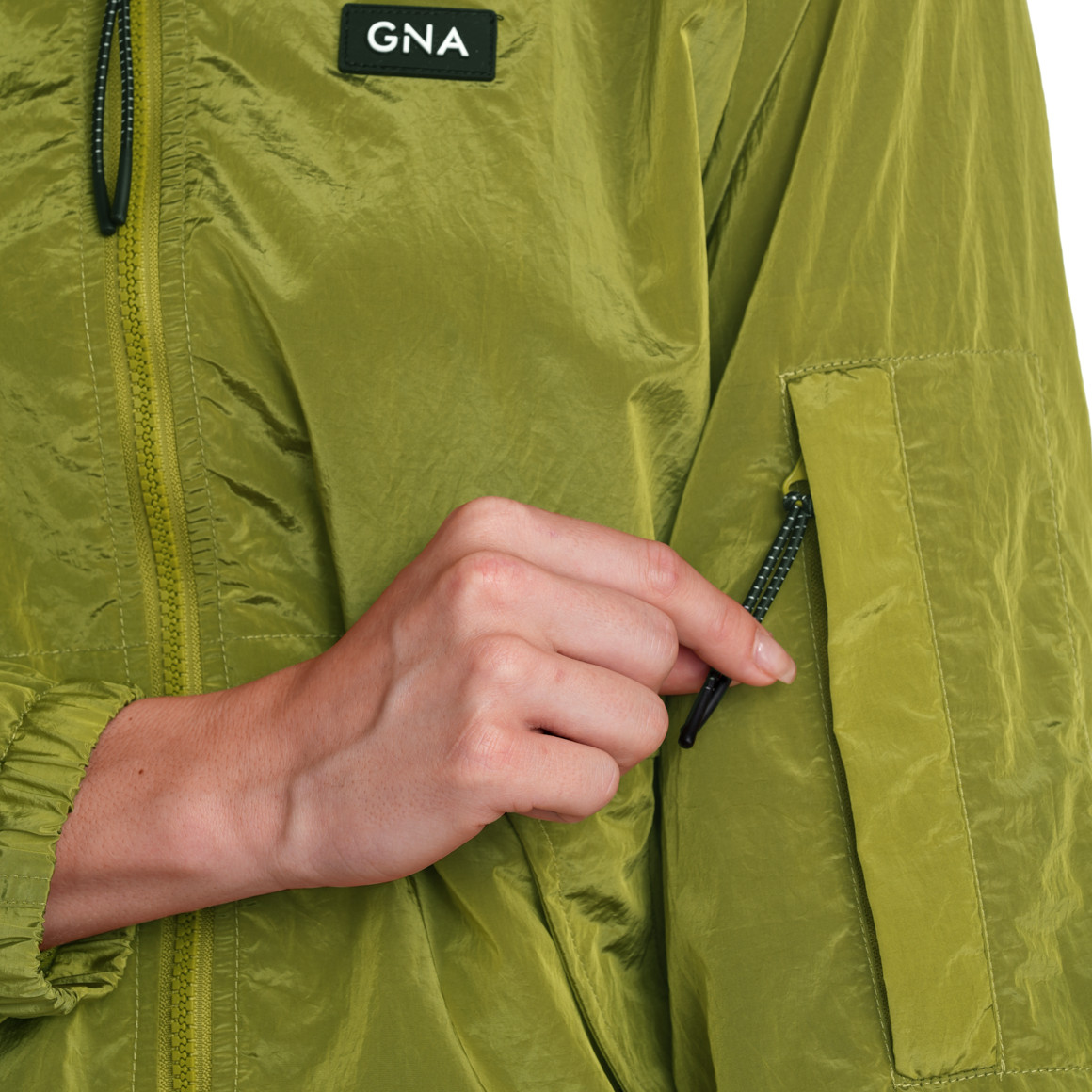 Gina Sports Damen Sport-Jacke mit Kapuze gelbgrün