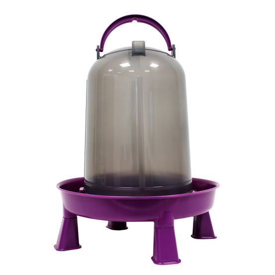 Abreuvoir pour volailles avec pied 10 L violet et gris