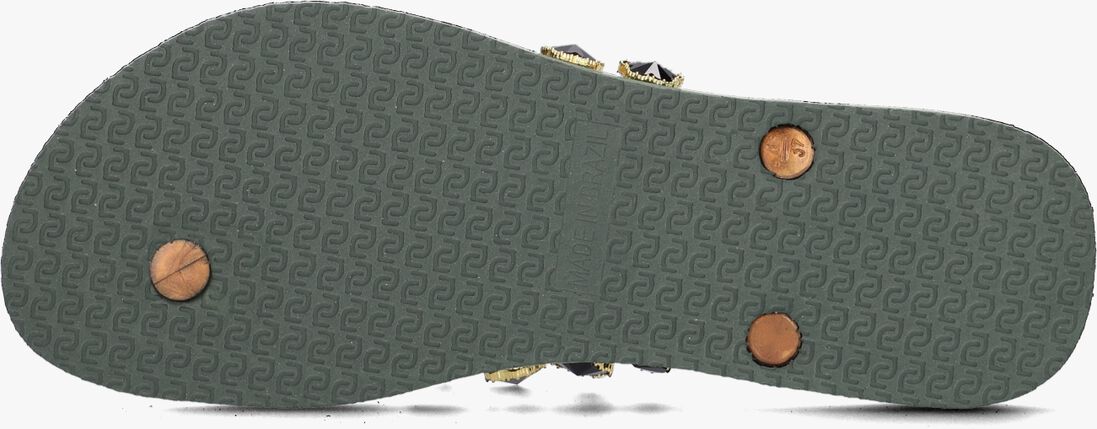 UZURII groene uzurii teenslippers black flower