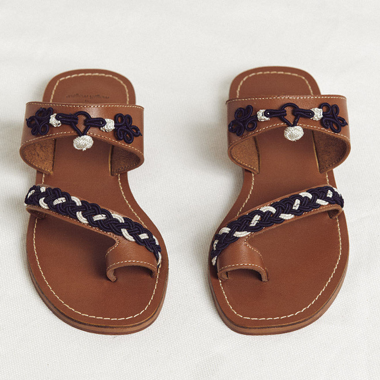 Mellow Yellow Sandales en Cuir Bahaar marine