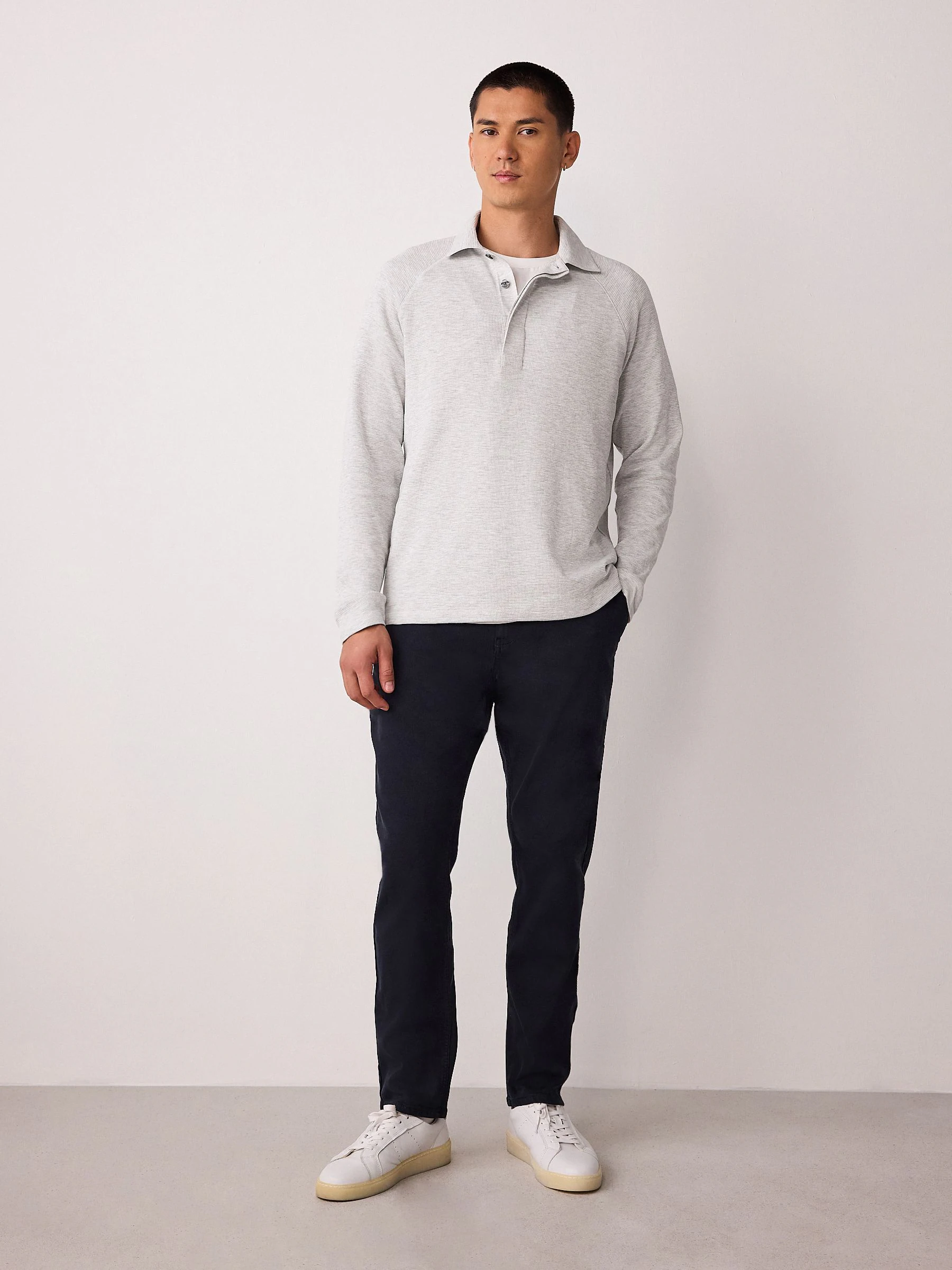 Marineblauw - Slim Fit - Motionflex chino