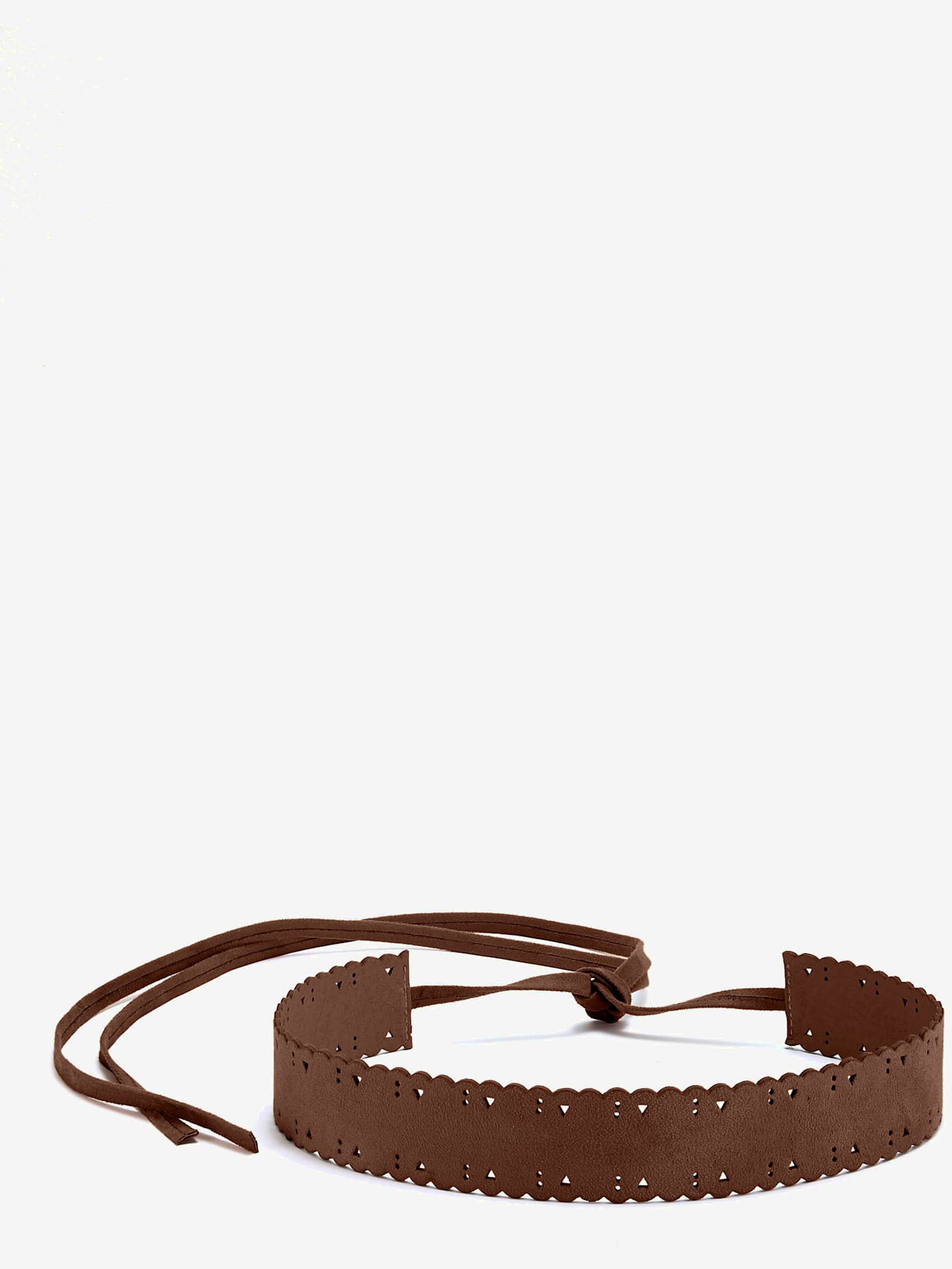 Ceinture en synthétique velours avec découpes discrètes