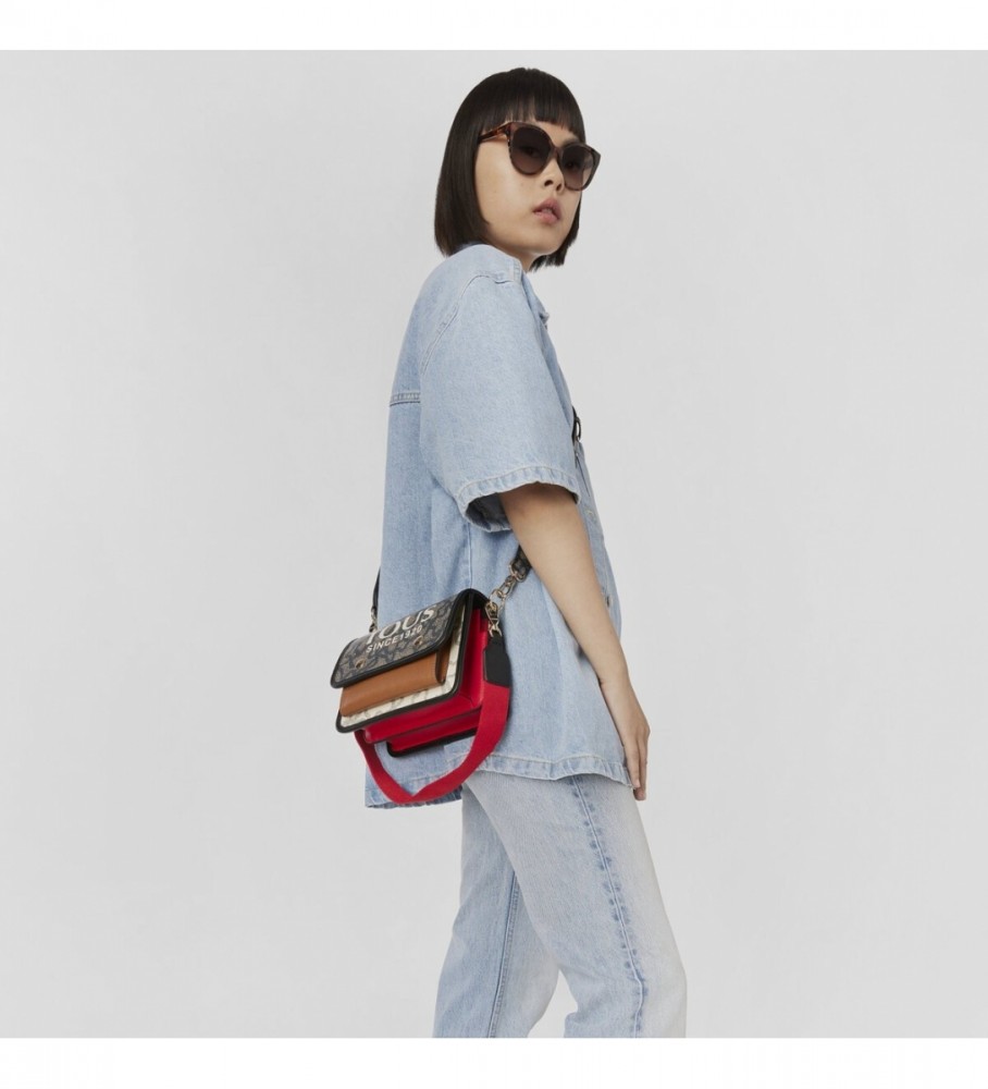 Bolsa transversal Tous S. Audree K Icon Multi-Red - 15,2x19,1x11,4cm -