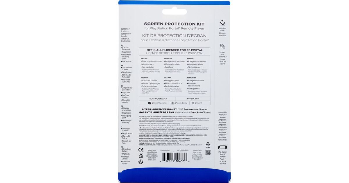 PowerAScreen Protection Kit for PlayStation Portal Remote Player screenprotector