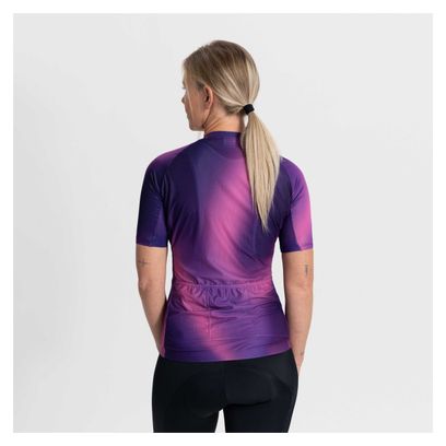 Maillot Manches Courtes Velo Rogelli Aurora - Femme - Violet/Rose