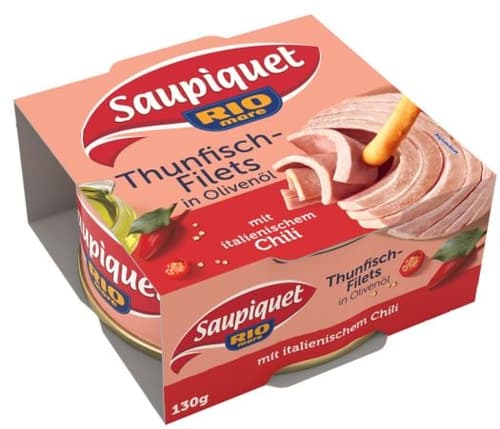Saupiquet Thunfisch-Filets in Olivenöl mit italienischem Chili