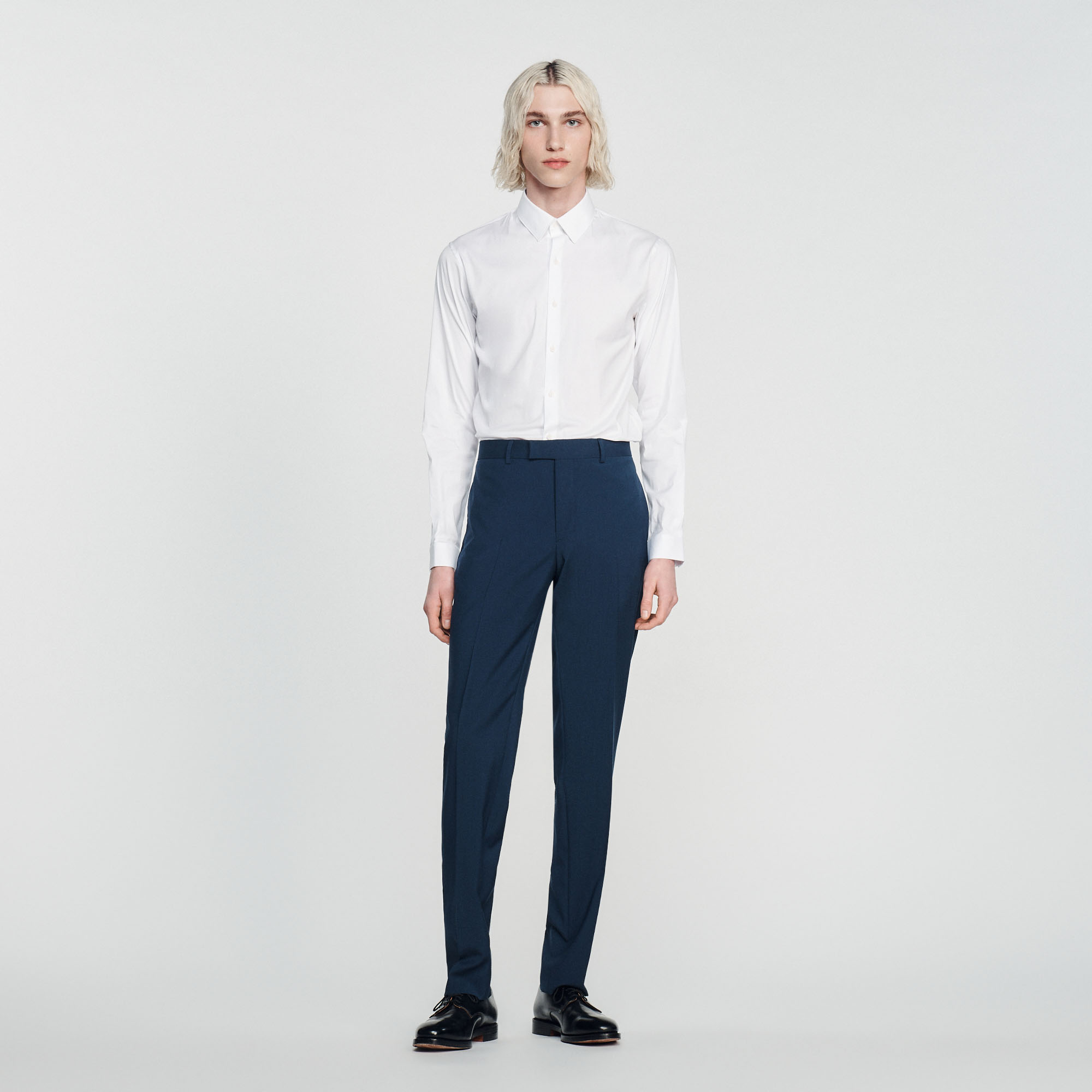 Pantalon de costume en laine stretch