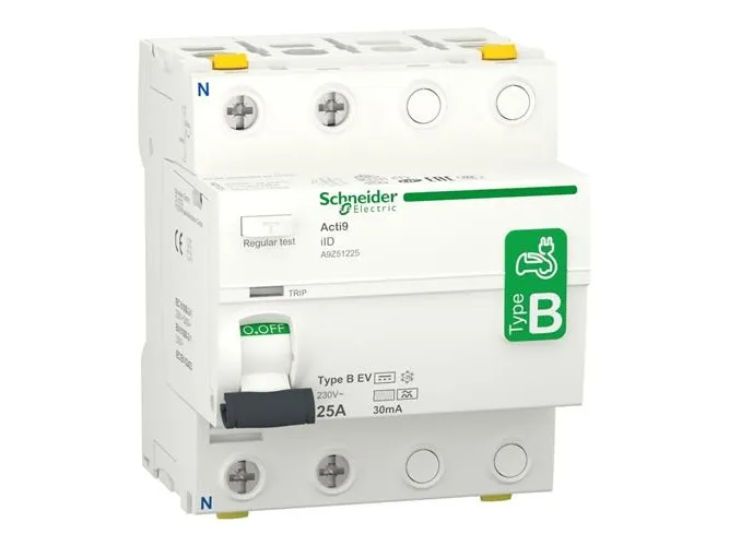 Fejlstrømsafbryder AC/DC RCCB HPFI 2P 25 A 30 mA type B specielt designet til EV-Electrical Vehicle