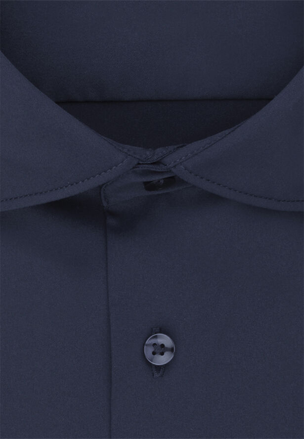 Seidensticker Performance shirt Slim Long sleeve Kent-Collar Uni Blue