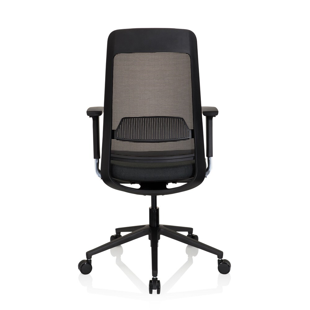 Profi Bürostuhl CHIARO T1 BLACK Stoff/Netzstoff mit Armlehnen (höhenverstellbar) hjh OFFICE