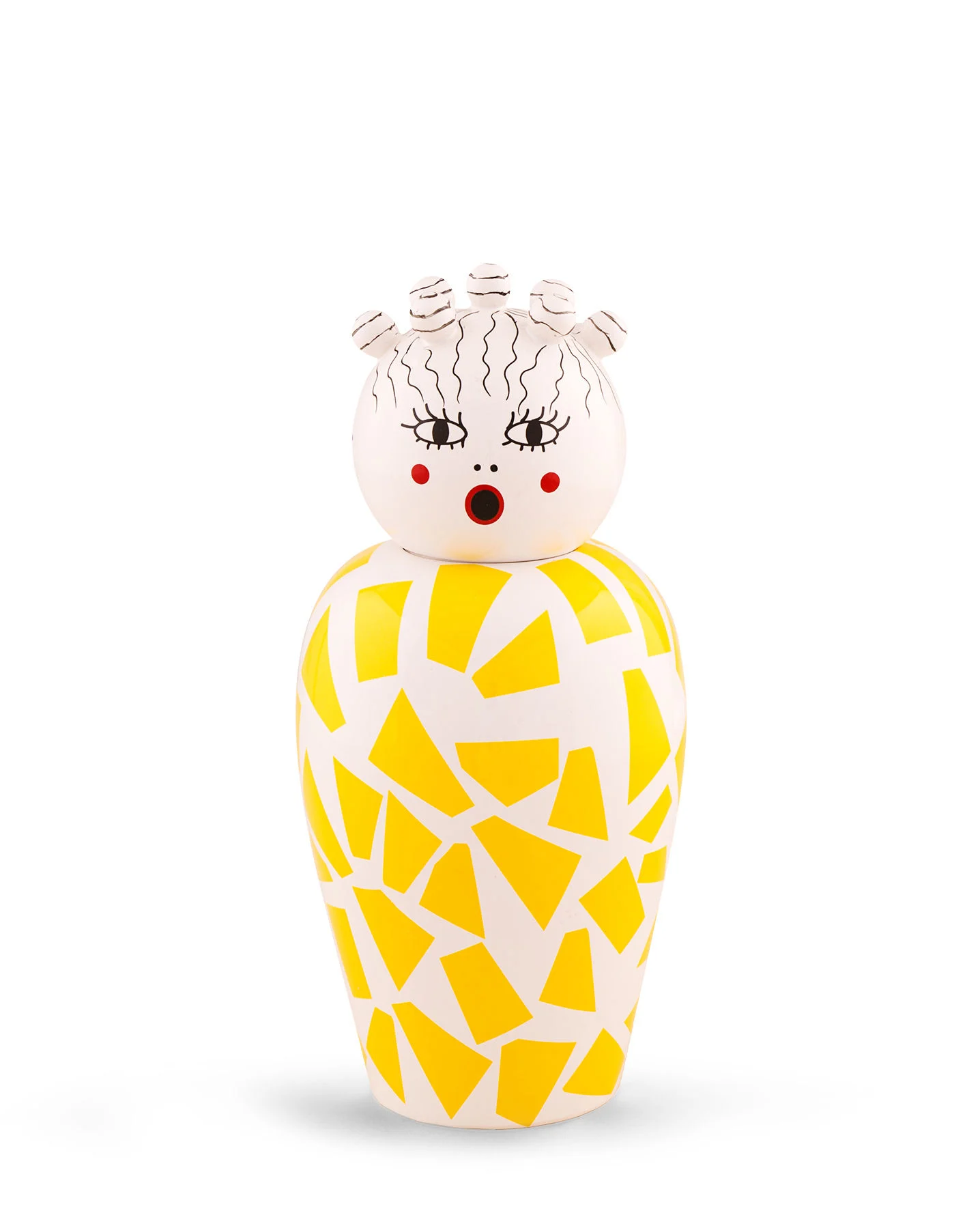 CANOPIE LULA - Vase avec couvercle céramique | Jaune