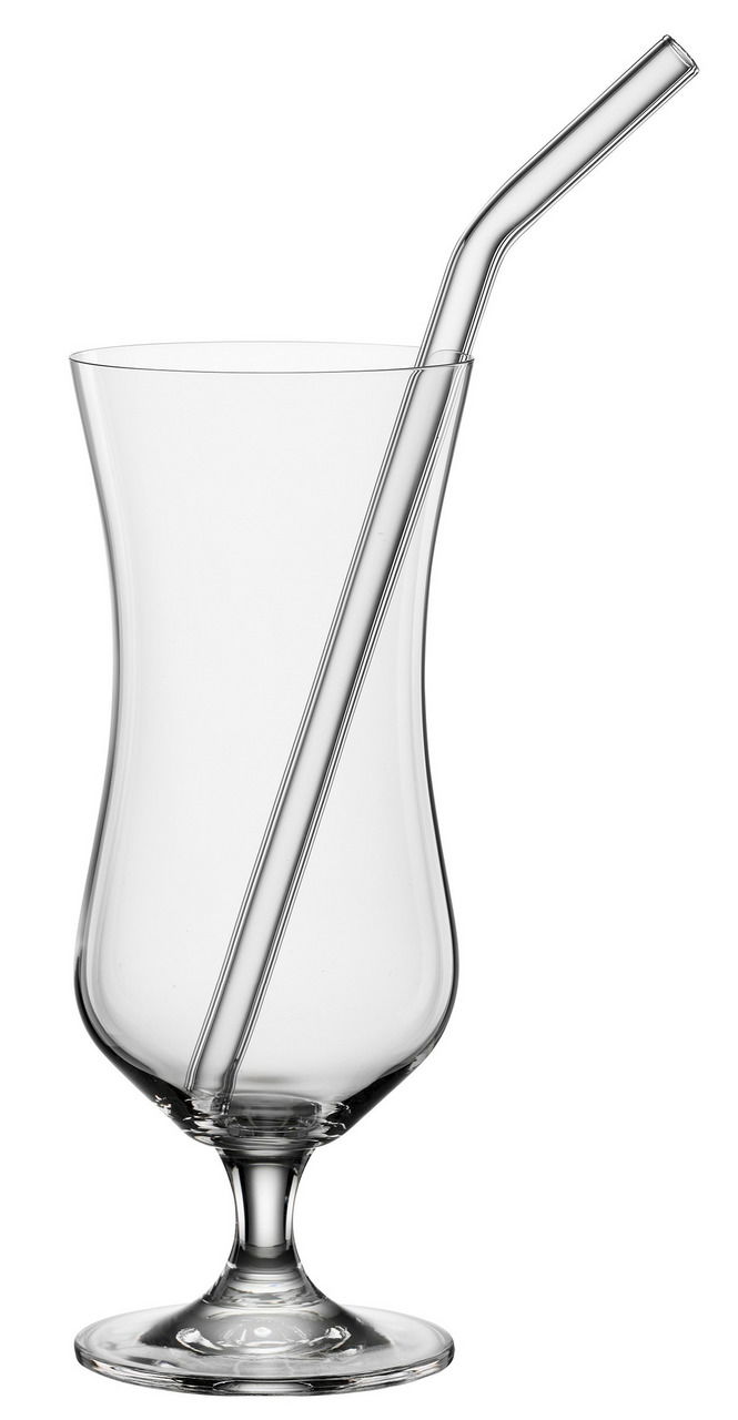 Novel Cocktailgläser 2er-Set mit Trinkhalm