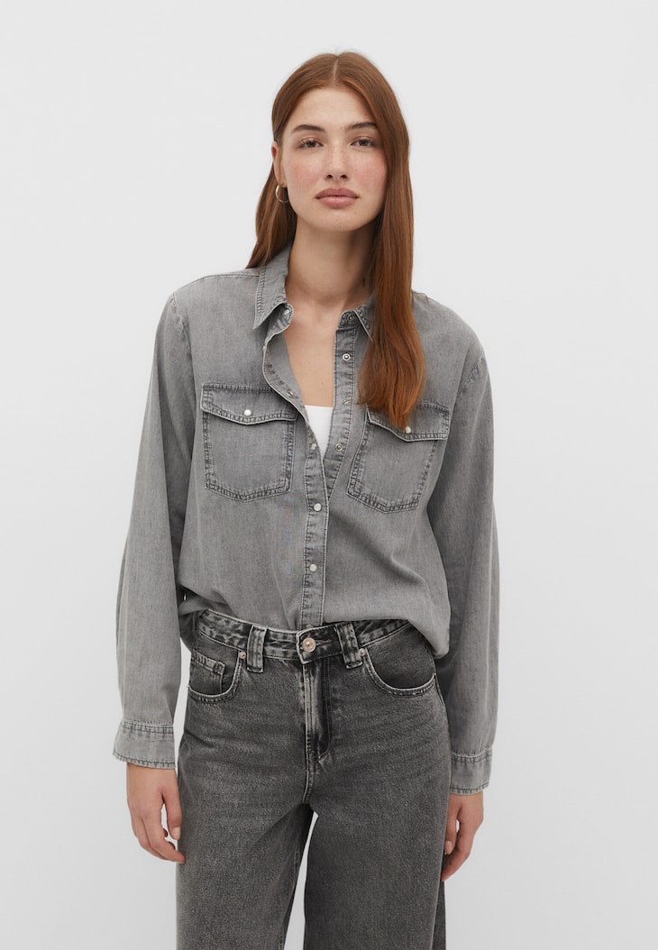 Camisa jeans de corte regular