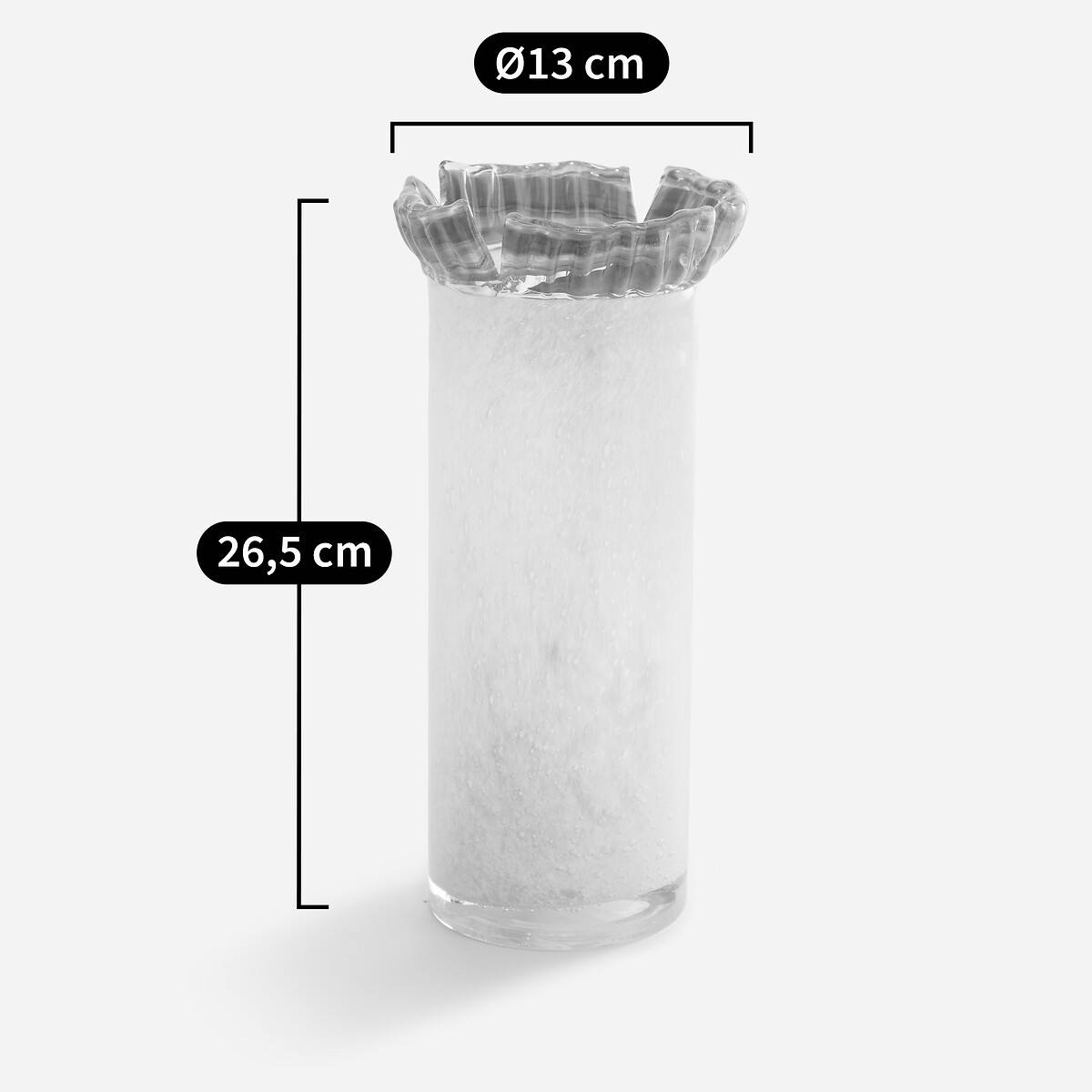 AM.PM<br>Vaso de vidro lapidado à mão, 26,5 cm de altura, Eloria