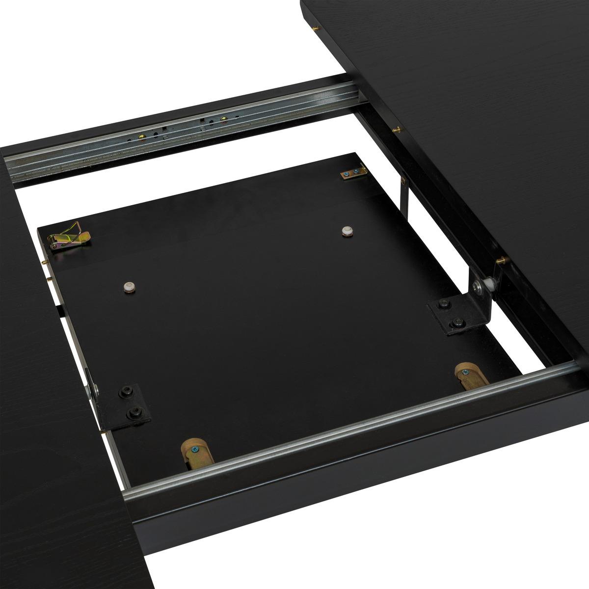 TABLE A MANGER EXTENSIBLE AUBREY NOIR 180X220CM