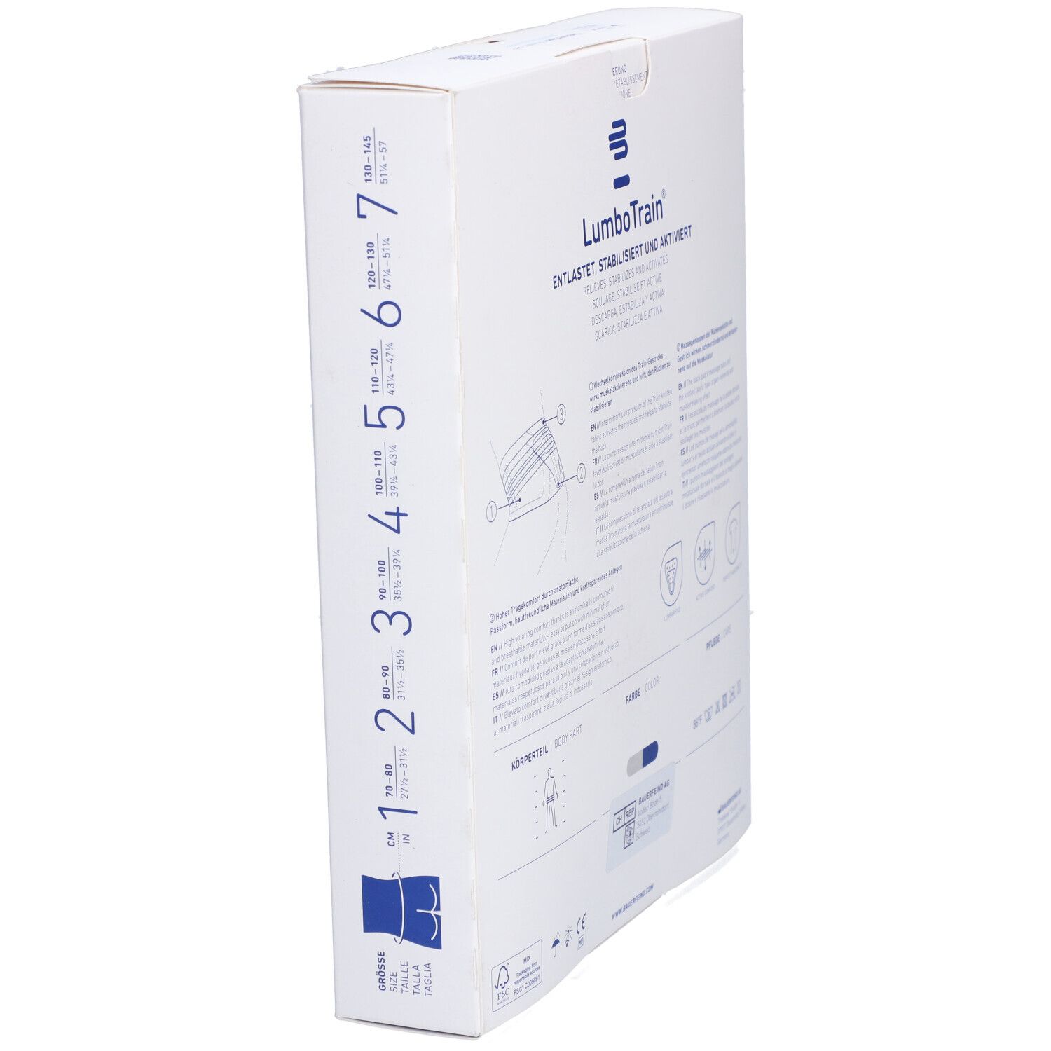 LUMBOTRAIN Aktivbandage Größe 5 Titanium