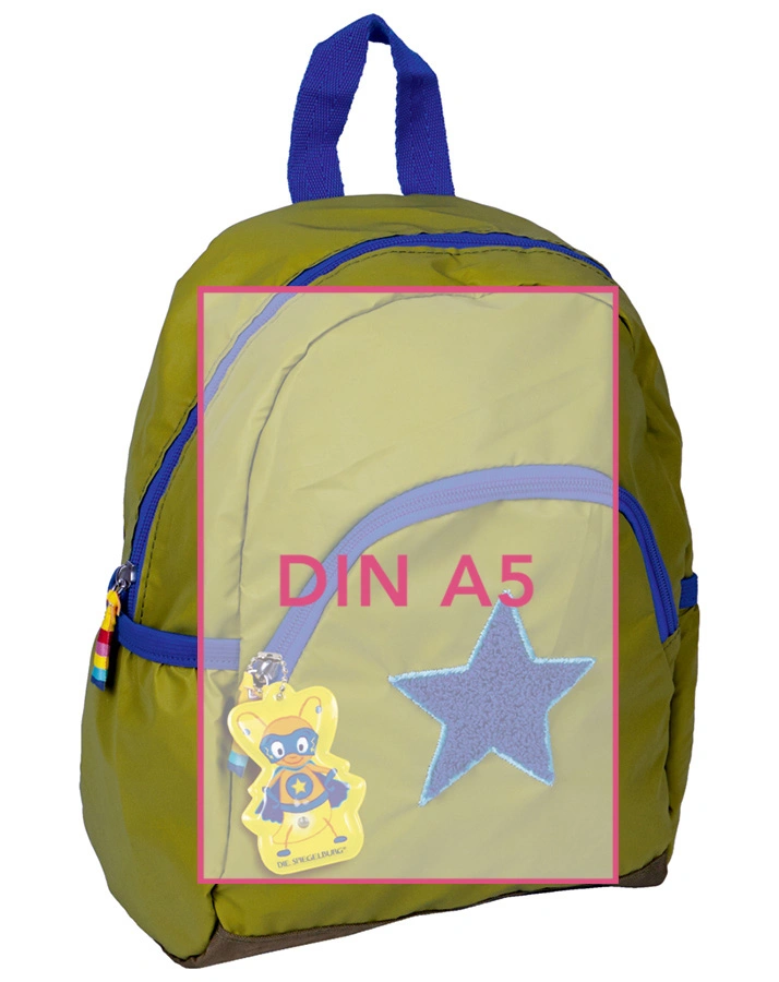 Kinderrucksack GLÜHWÜRMCHEN (22x29x12) vollreflektierend in olive