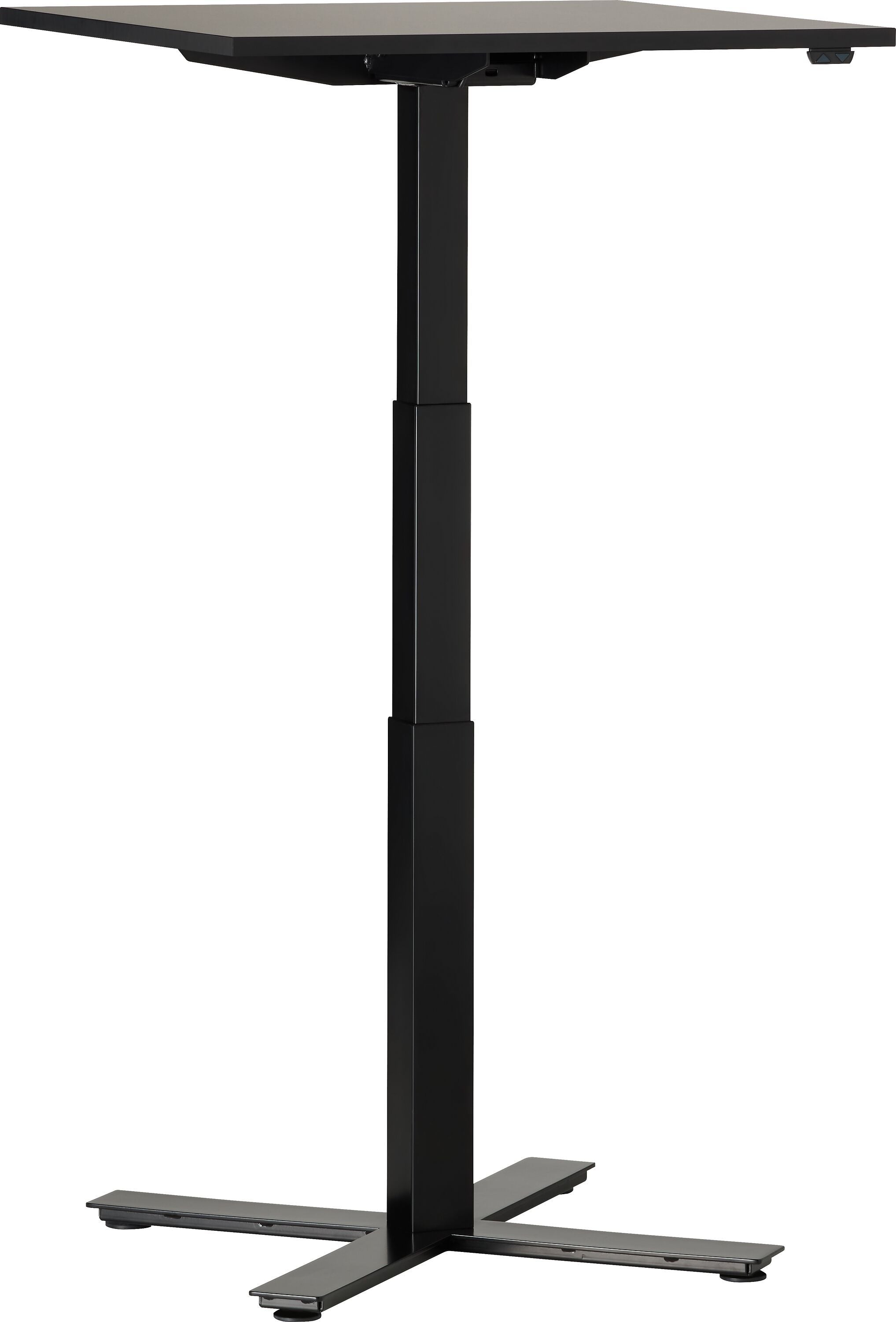 FLEXCUBE Besprechungstisch höhenverstellbar - Schwarz / B: 70.0 cm x T: 70.0 cm x H: 62.5 cm