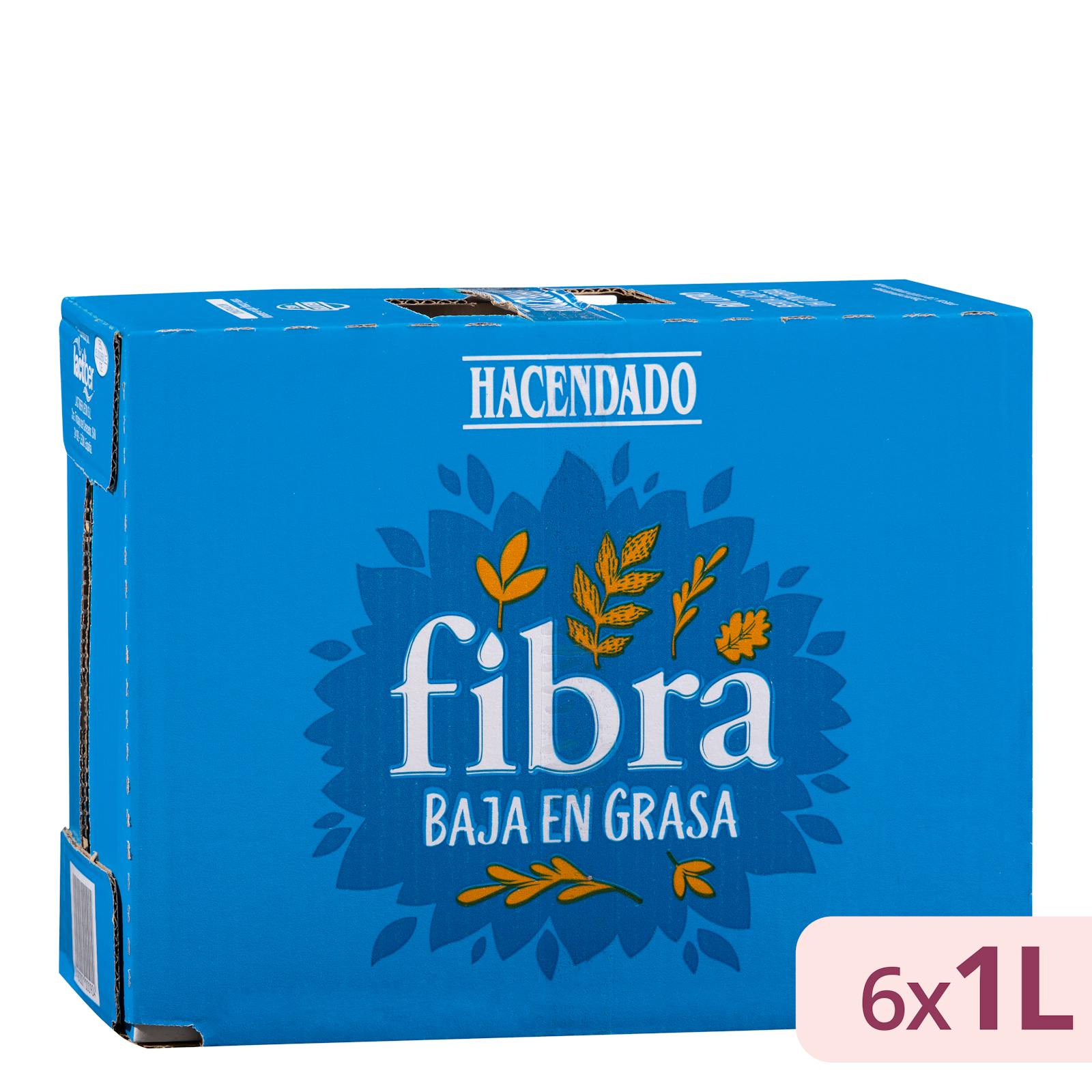 Boisson lactée demi-écrémée Hacendado avec fibres