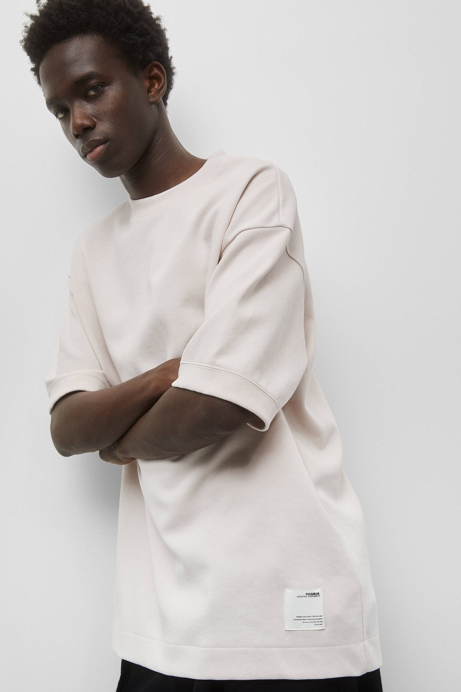 CAMISETA DE MOLETOM INTERLOCK - ROSA