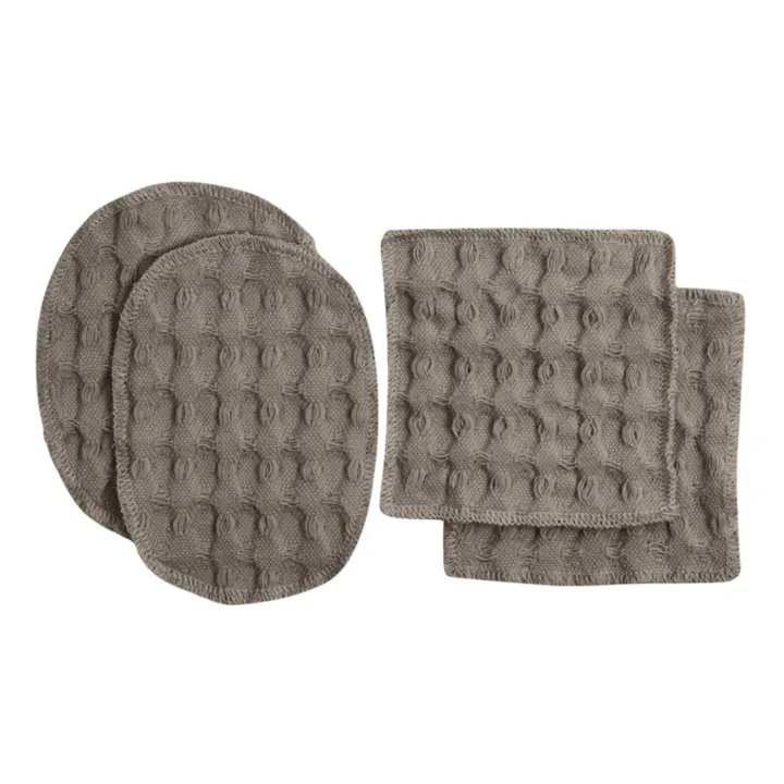 The Organic Company Coton réutilisable gauffré  | Marron