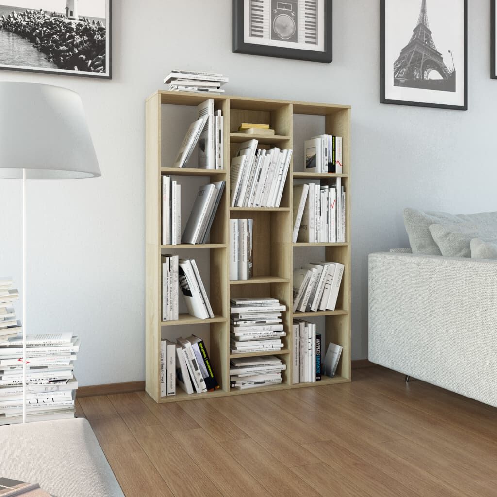 vidaXL Boekenkast/Kamerverdeler Sonoma Eiken 100x24x140 cm