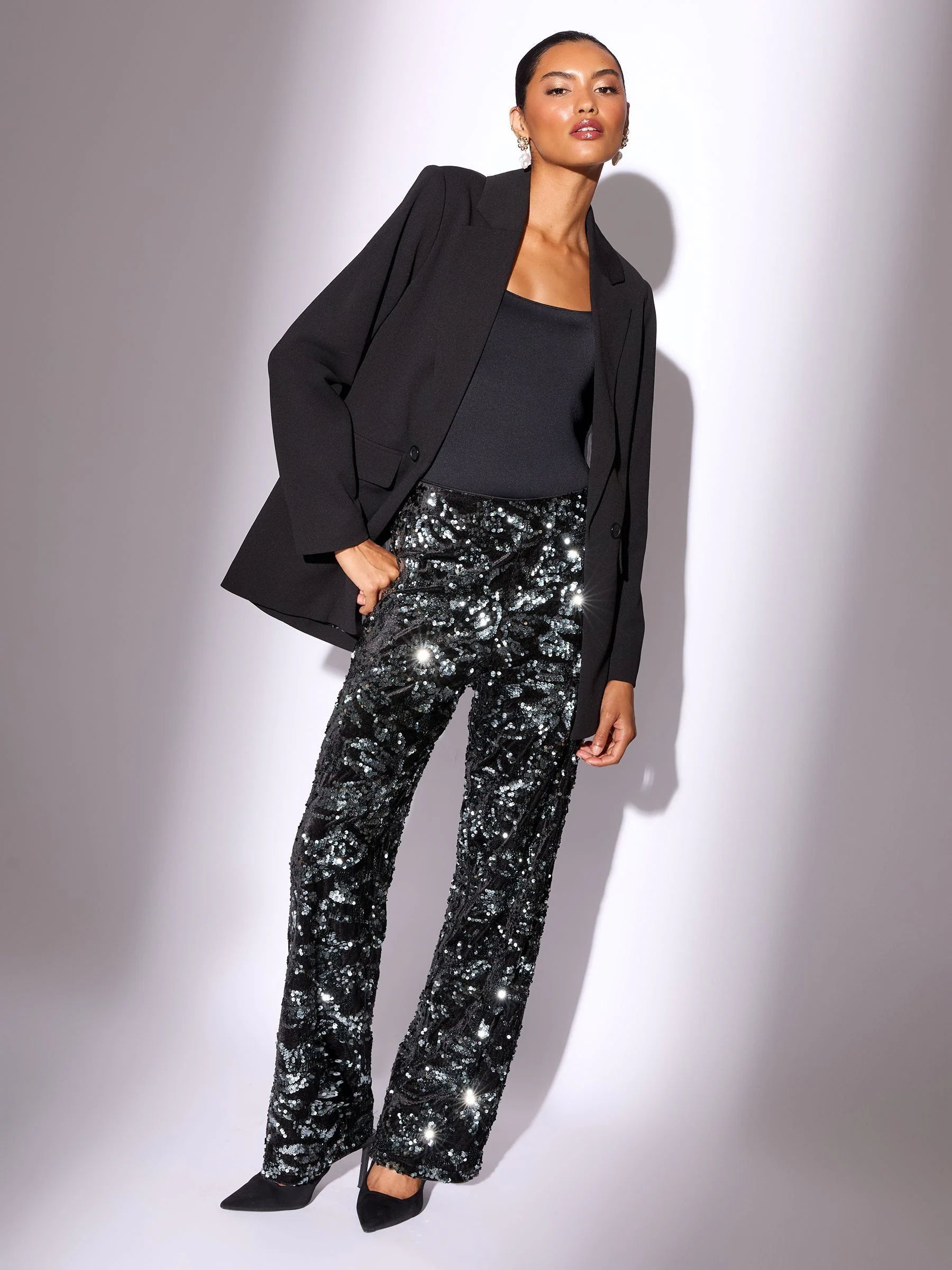 Lipsy - Broek met lovertjes