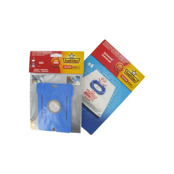 Boite de 4 sacs aspirateurs universels Top Filter avec Adaptateur Clic