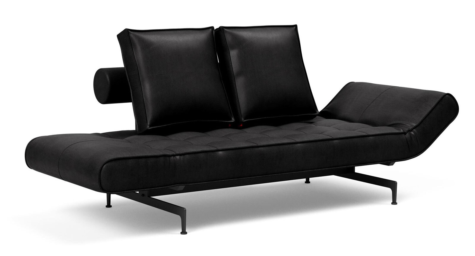 INNOVATION LIVING Schlafsofa LISALA Lederlook Faunal schwarz